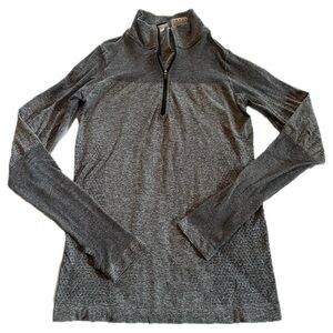 Nike Running Gray Compression Fit Quarter Zip Athletic Pullover Jacket M